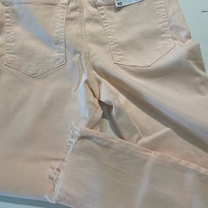 Joe’s high rise skinny ankle jean, The Charlie, pale pink